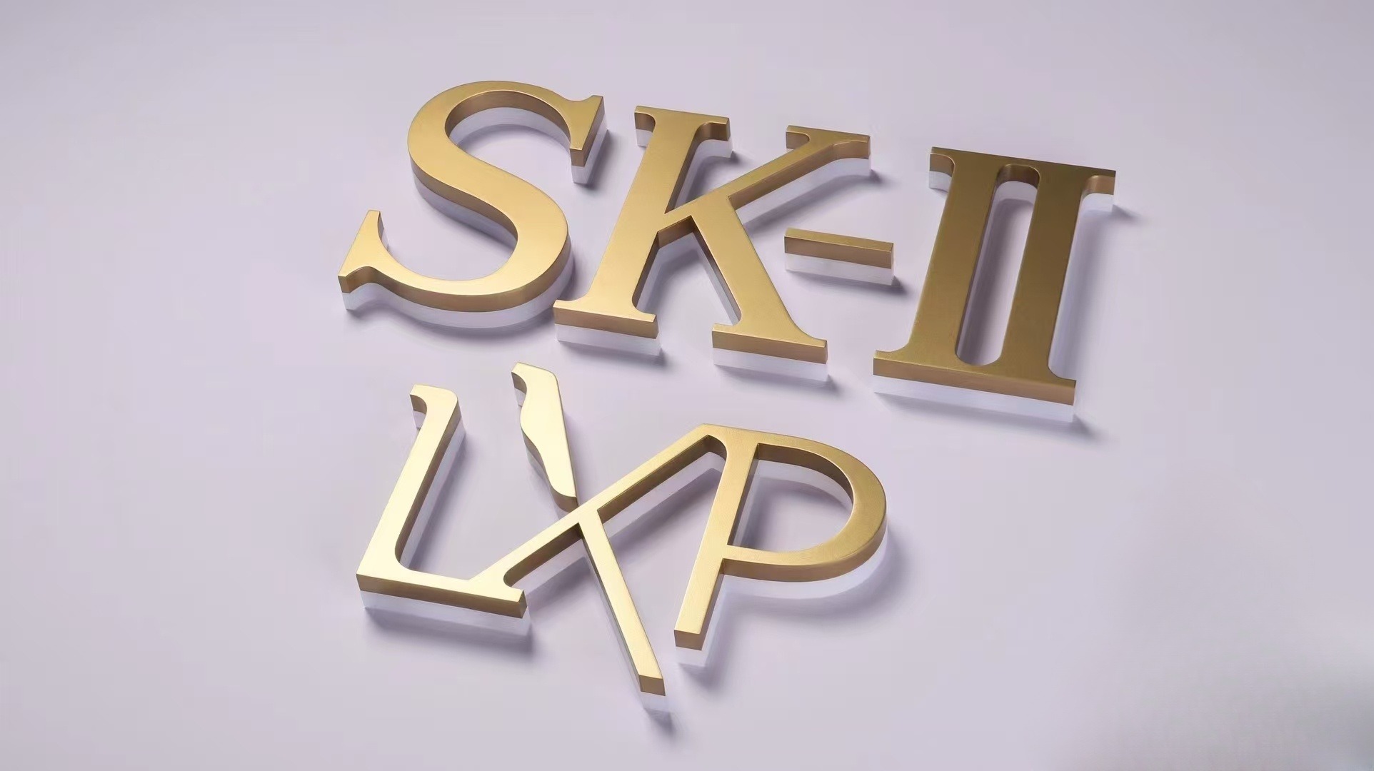 Halolit Channel Letters | Stainless Steel | Gold Painted